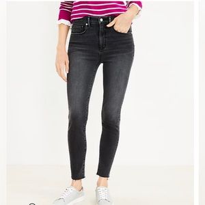 Loft Fresh Cut High Rise Skinny Jeans in Black